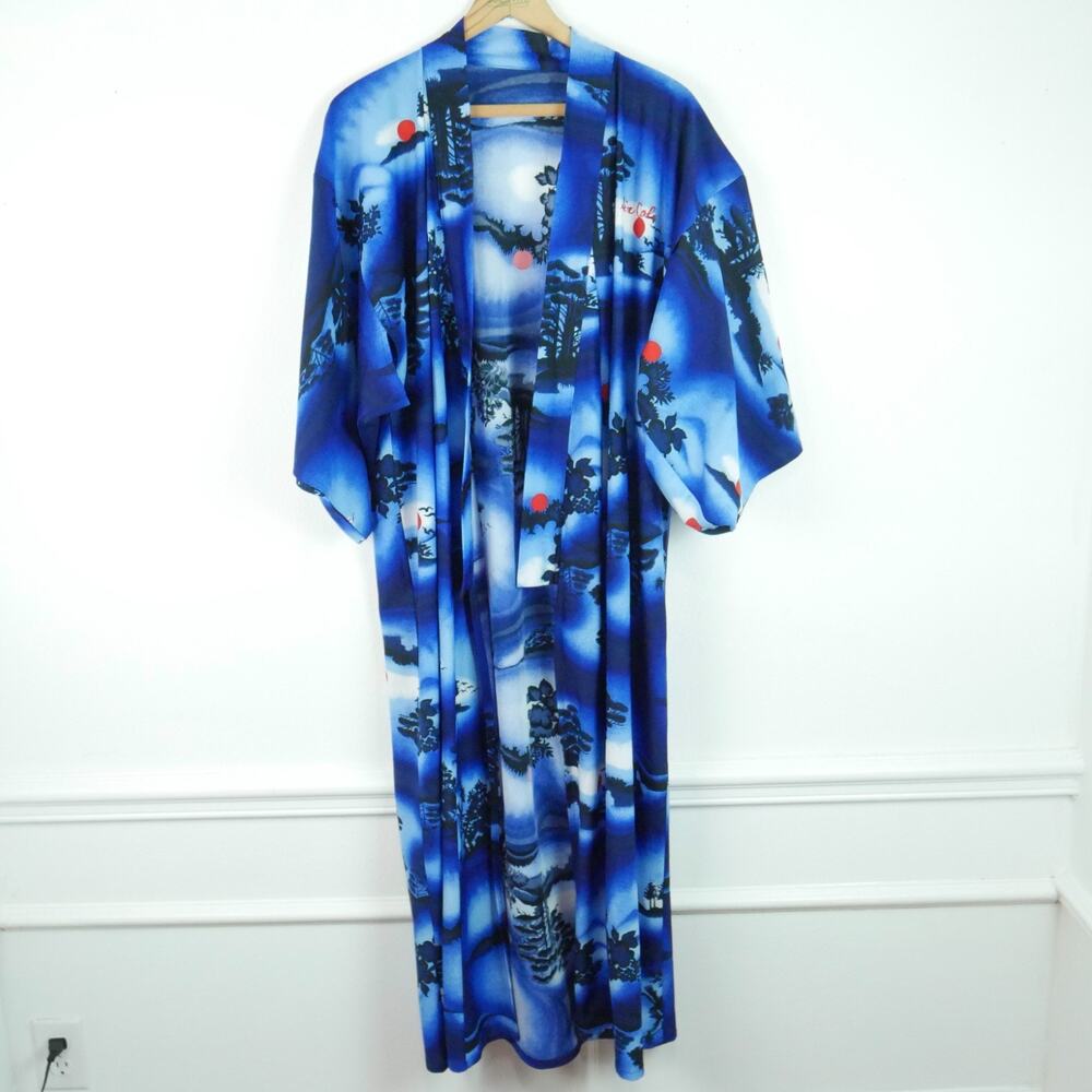 Vintage‎ Men's Kimono Robe 70s ? Polyester Lounge Surfer Skater Retro Multicolor
